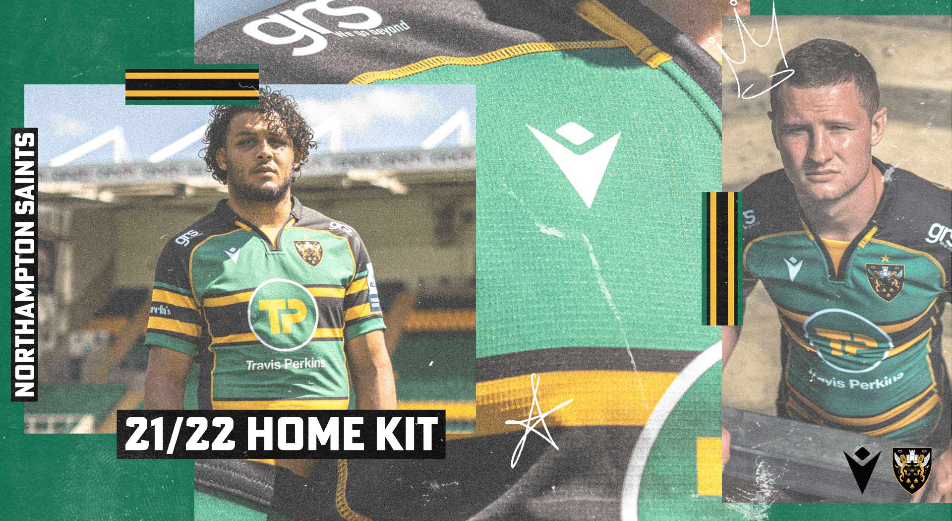 MACRON AND NORTHAMPTON SAINTS UNVEIL NEW 2021/22 HOME SHIRTS